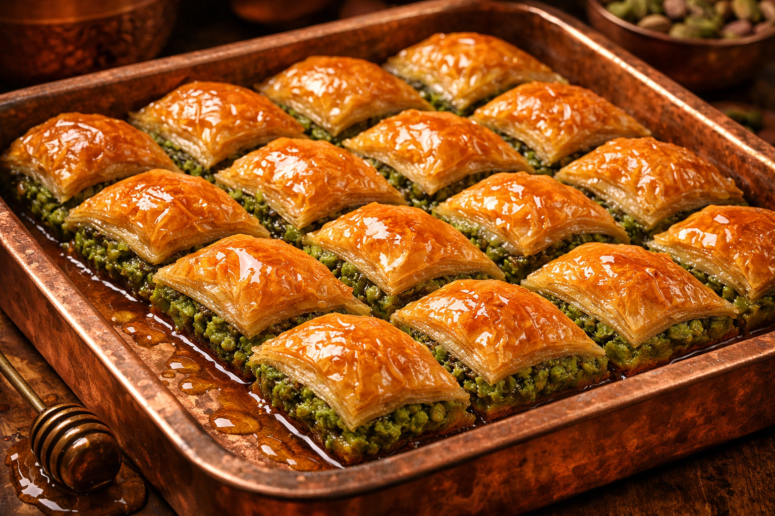Geleneksel baklava dilimleri